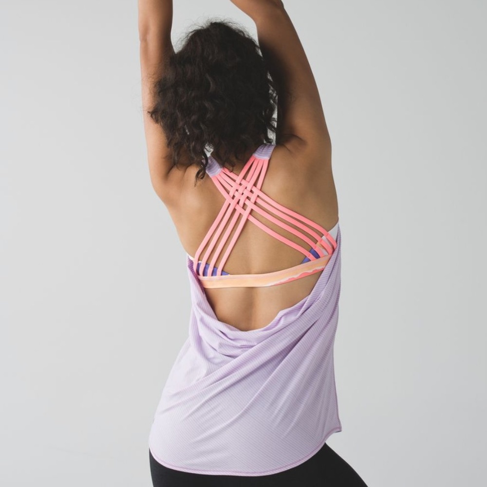 Lululemon Wild Tank top yoga purple/stripes